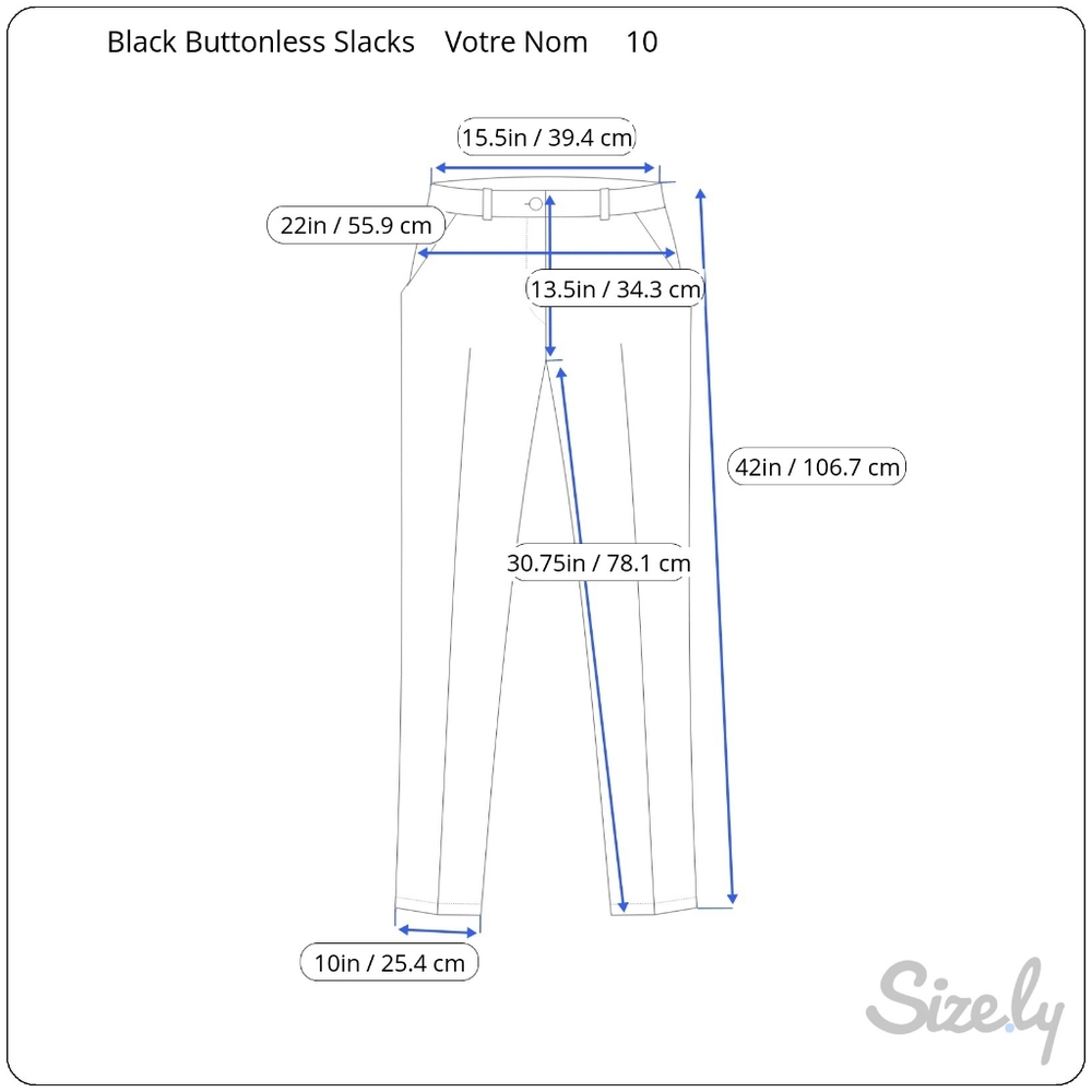 Votre Nom Pocket Less Black Slacks - Picture 6 of 6